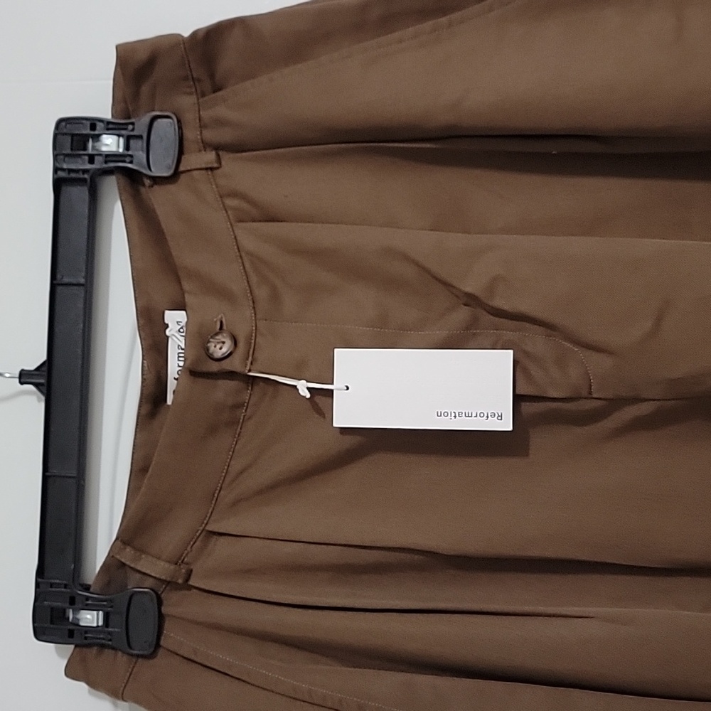 Reformation Mason woodland high rise trouser pants NWT - Picture 3 of 9